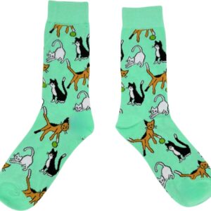 Groene sokken met katten