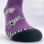zebra sokken paars met zwart-wit ontwerp | maat 39–44