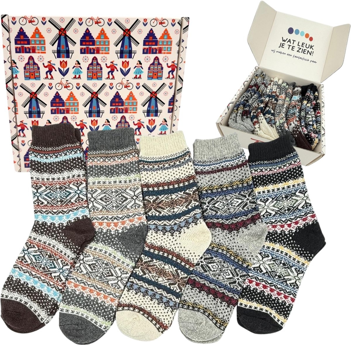 Tutti Footi Warme winter sokken – set van 5 paar, maat 36–39, Hollands Tutti Footi Warme winter sokken – set van 5 paar, maat 36–39, Hollands